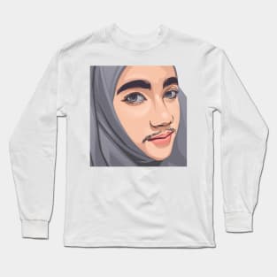 beauty and mustache Long Sleeve T-Shirt